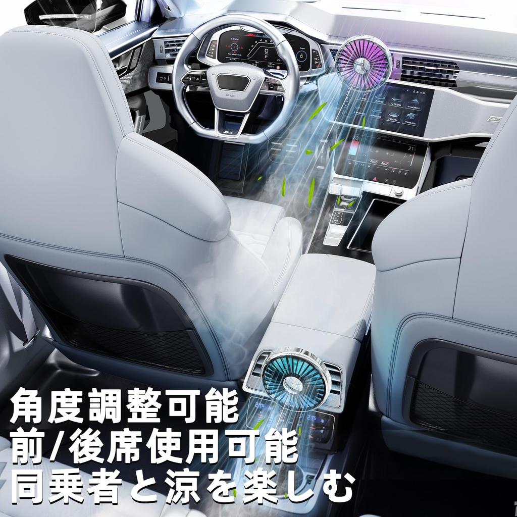 NIFBANG Car Fan, Air Conditioning Vent Car Fan, Low Noise, Driver's Driver, Powerful, 5