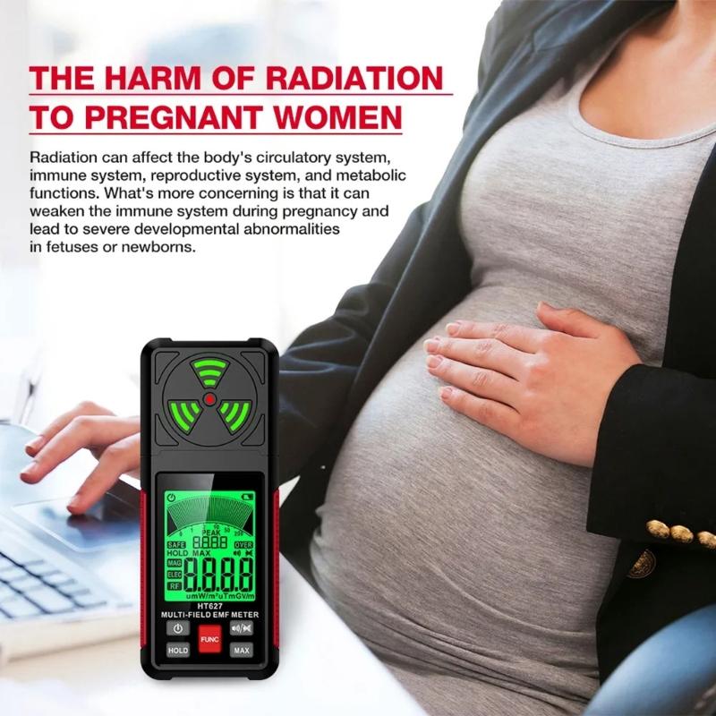 Handheld Meter with Alarm Electromagnetic Radiation Detector Hunting Detector Home Radio Frequency Detector