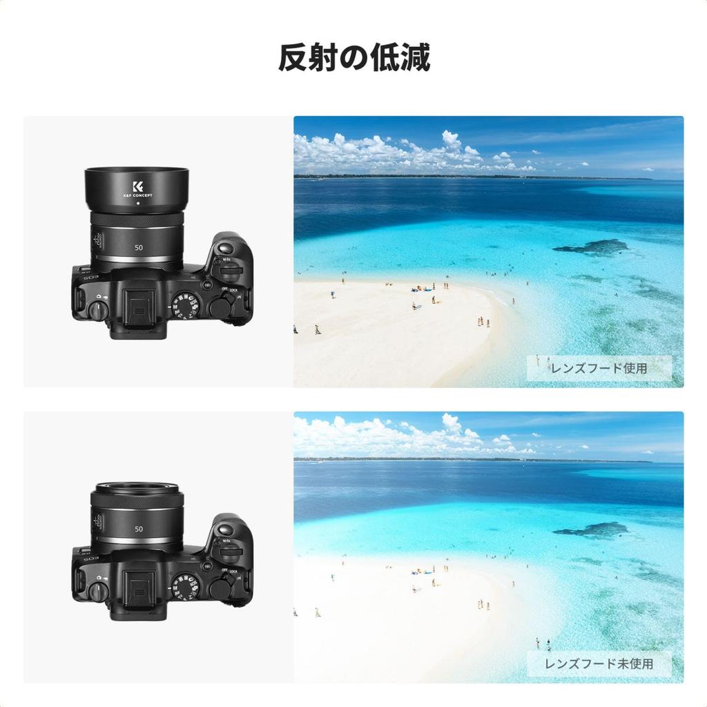 Concept Lens Hood Compatible Bayonet Type for Canon RF 50mm STM Prevents direct light Improves image quality Camera accessories Scratch resistant