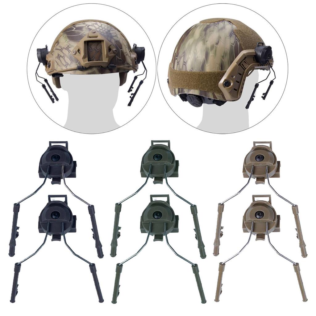 Helmet Rail Adapter Headphone Rail Bracket Flexibility Multiuse Easy Installation Helmet Accessories for Outdoor Sports