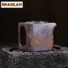 260ml Yixing Purple Clay Teapots Master Handmade Square Pot Raw Ore Dragon Kiln Wood Burning Mud Kettle With Filter Zisha Teaset