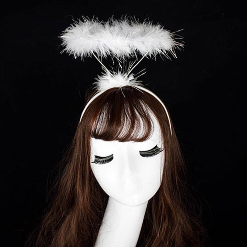 Unisex Halloween Angel Aureole Devil Horn Shape Hairband Movie Cosplay Devil Hairband Goth Cosplay Costume Headpiece