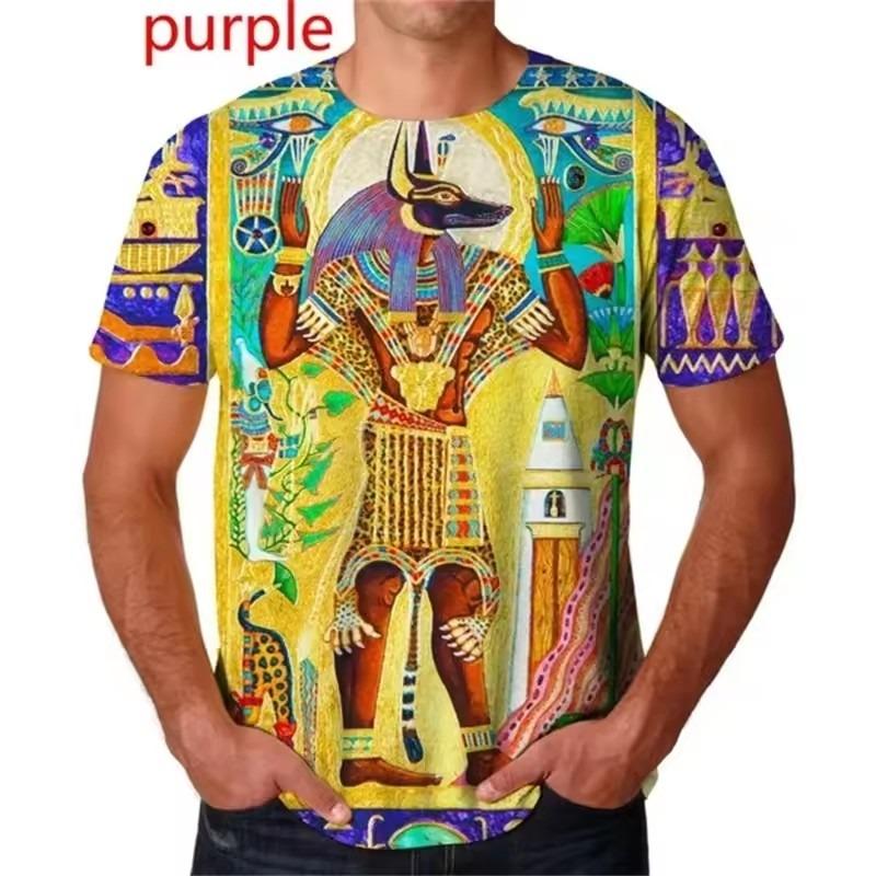 Ancient Horus Egyptian God Eye Egypt Pharaoh Anubis Face 3d Printed T-shirt Men Women Vintage Harajuku Short Sleeve Tees Tops
