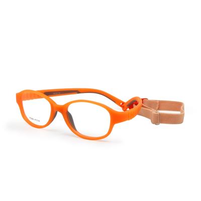 Children Optical Glasses Frame Size 47/16 With Strap No Screw One-Piece Kid'S Flexible Frame Band Cord Retainer