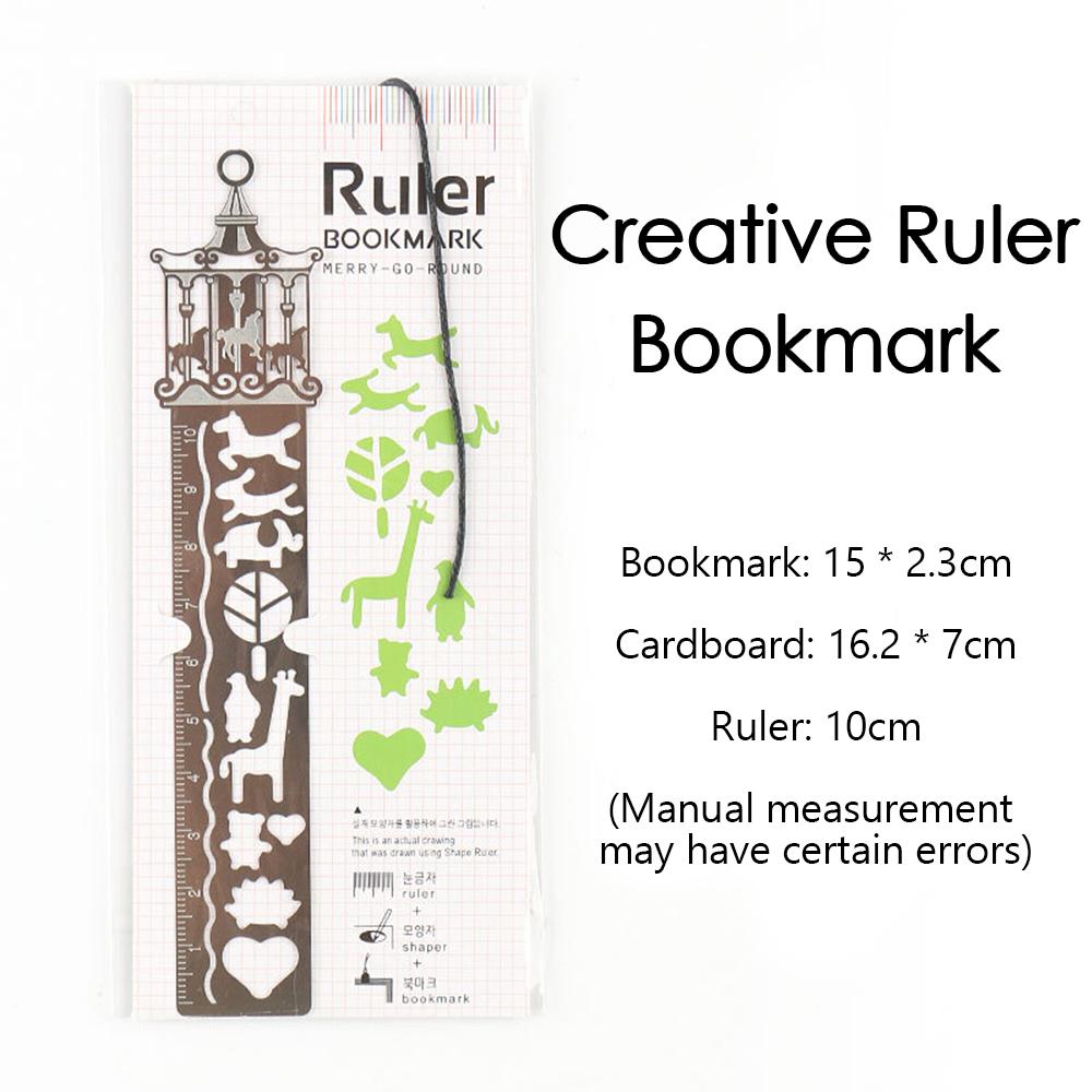 Hollow Bookmark Ruler Creative Beautiful Resistant Painting Drawing Ruler for Students to Learn School Campus Office Stationery
