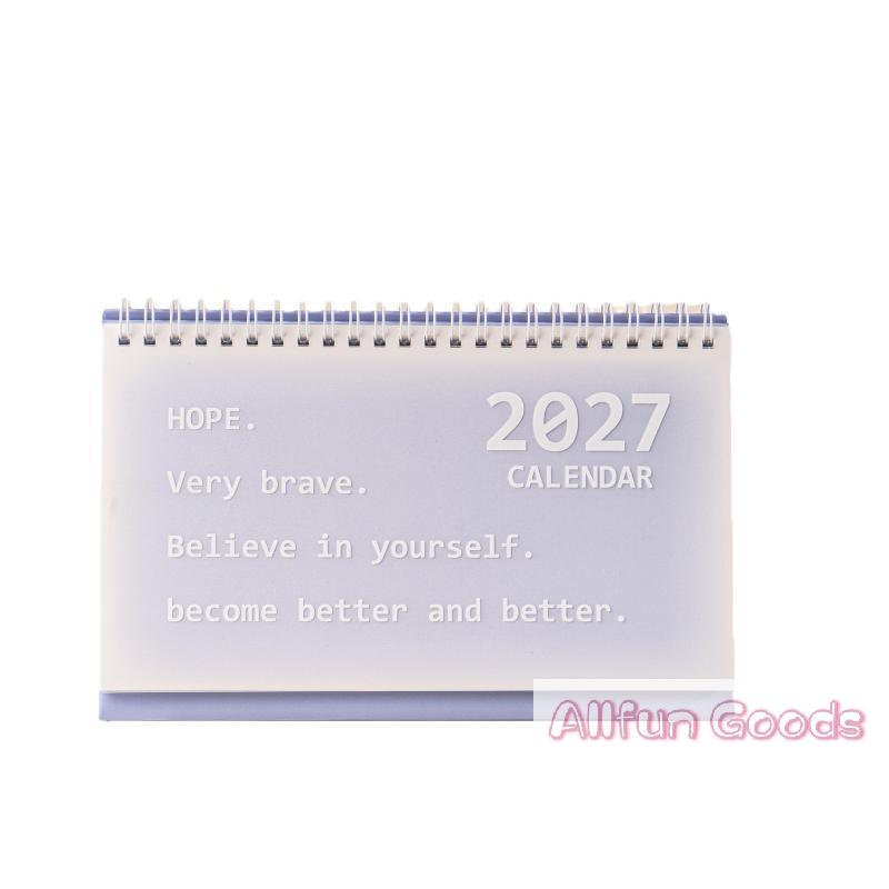 [TG835]2027 Ins Style Calendar Simple Fresh & Creative Desktop Decoration Plan Check In Ornament Office School Supplies