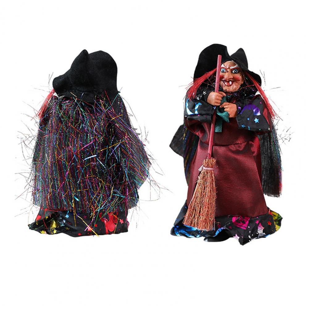Witch Statue for Halloween Decor Small Hanging Witch Figurine Spooky Halloween Witch Ornaments Statue Set for Haunted