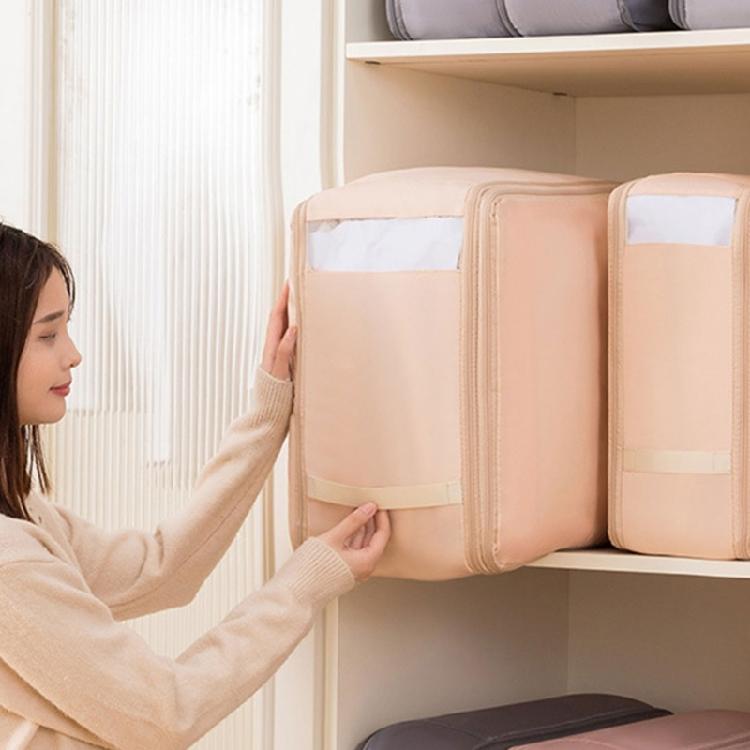 Space Maximizing Self Compression Organizers Comforter Storage Bag With Large Capacity for Duvet Quilt Pillows Blankets