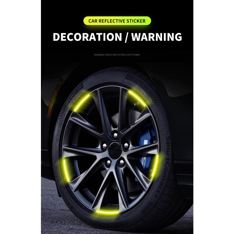 Car Wheel Tire Rim Hub Reflective Luminous Emblem Sticker Car Styling for Toyota TRD GR Gazoo Racing Corolla Yaris Chr Auris Rav4 Prius Prado Avensis