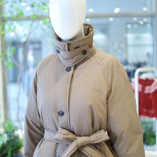 Olive de Olive Belted Collar Long Padded Coat YP5WH251