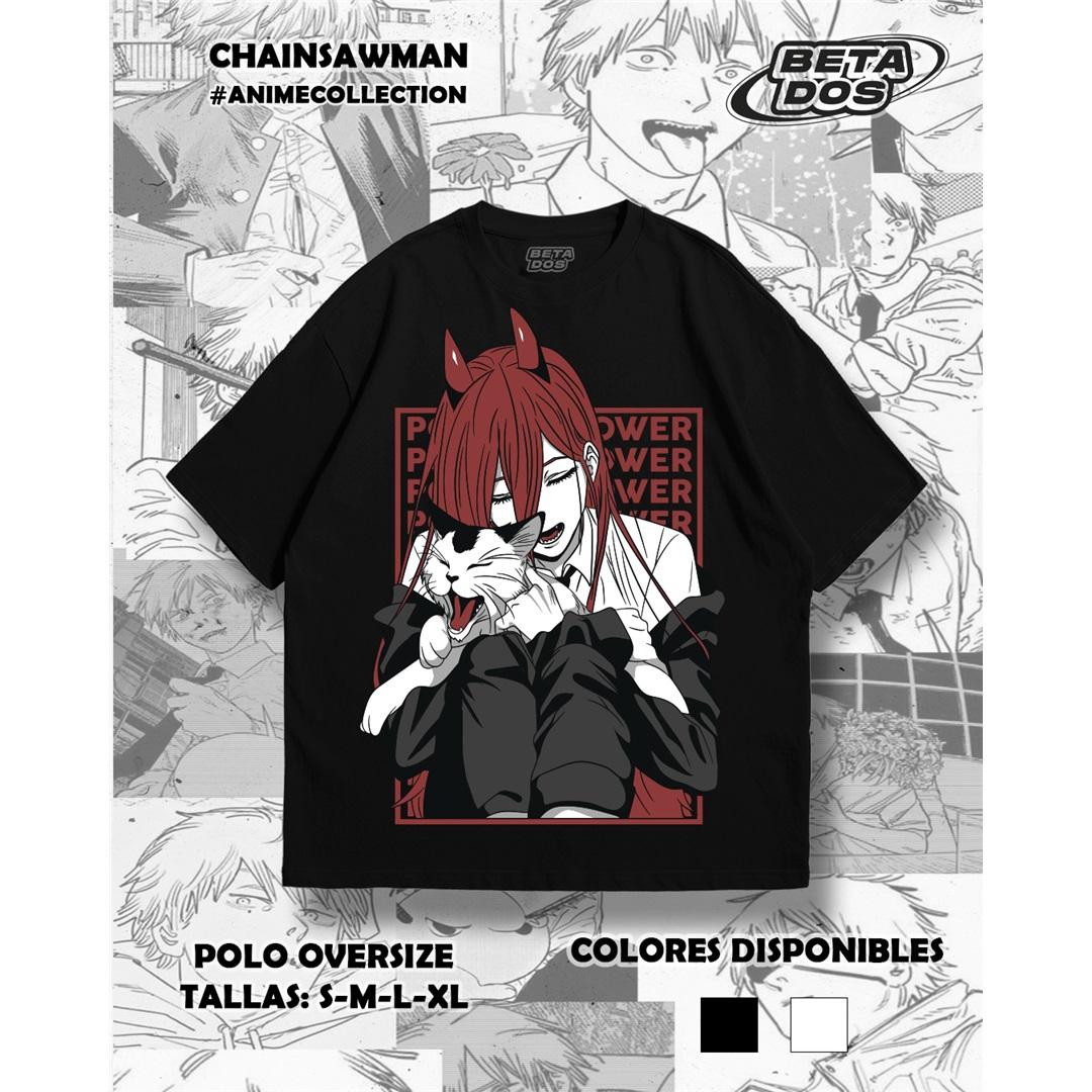 Kettensägenmann Power Grafik T-Shirt Herren Damen Oversize Y2k Streetwear Kurzarm Manga T-Shirt Weiblich Männlich Kleidung Mode Weiches T-Shirt S bunt