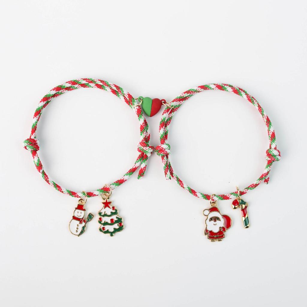 "Hot-Selling Christmas Love Magnet Couple Bracelet – Perfect Gift for Girlfriends"