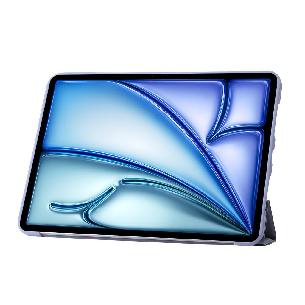 Für iPad Air 13 (2025)/(2024) Hülle Origami Ständer PU-Leder+Silikon Tablet-Hülle mit Auto Sleep/Wake