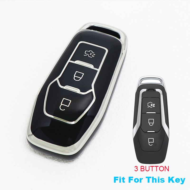 Auto Keyless Fob Shell For Ford S-Max Explorer Ranger F-150 Mondeo Galaxy 3 Button Tpu Car Remote Key Cover Case Protector