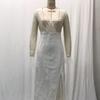 2025 Summer Autumn Women's Sheer Mesh Wedding Dress, Sexy V-Neck Long Sleeve Gown With High Slit, White See-Through Bridal Dress For Formal Events