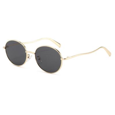 2026 European & American Style Unisex Round Frame Sunglasses - Trendy Metal Design