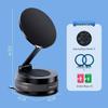 Car Phone Holder with Strong Magnetic Suction and Vacuum Adsorption, Suction Cup Base for Navigation