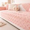 French Cream Style Sofa Cushion Autumn and Winter Plush Anti Slip Sofa Cover