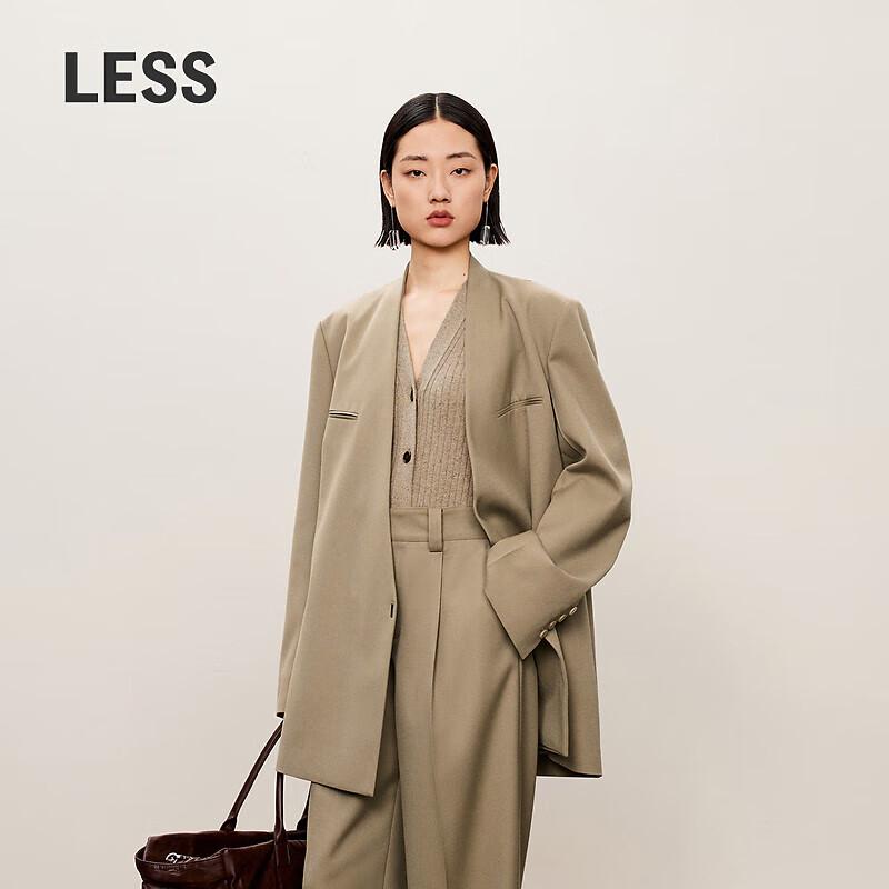 

LESS 2024 Autumn Collarless Longline Blazer S