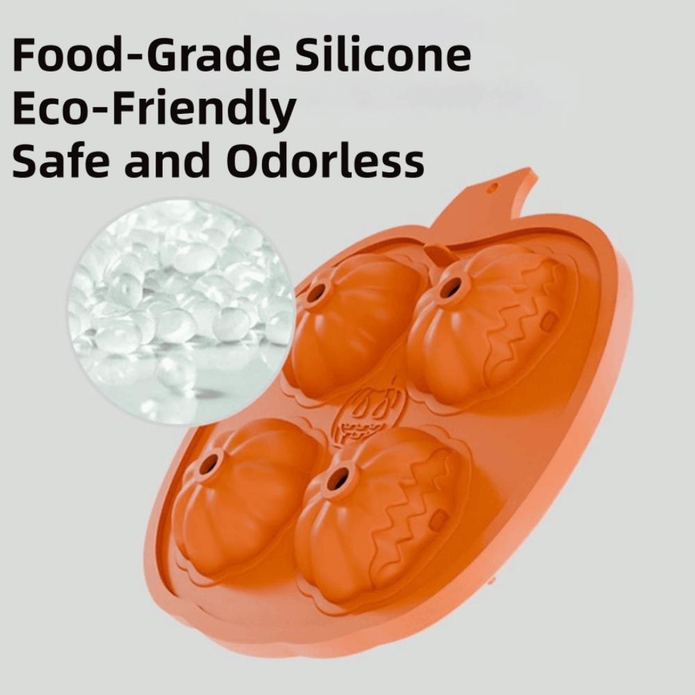 Pumpkin Shape Halloween Cake Mold 4 Grids Halloween Pumpkin Dessert Mold  Kitchen Bakeware