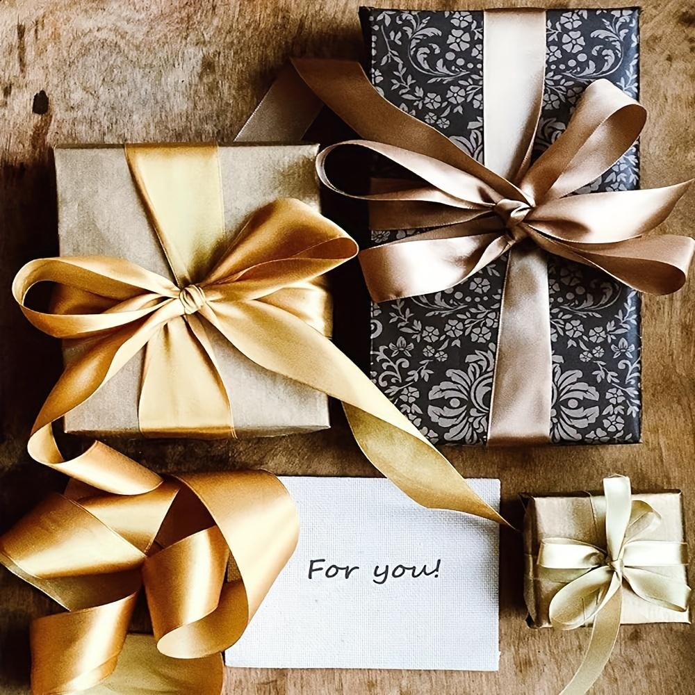 1/2/3 Stück elegantes goldenes Polyesterband, Gesamtlänge 25 Yards | Perfekt für DIY-Kuchendekoration, Geschenkverpackung und Partygeschenke