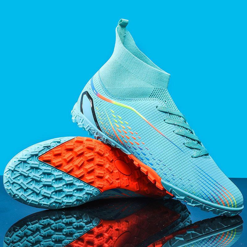 World Cup high-top football shoes boys and girls broken nails long nails adult grass training shoes