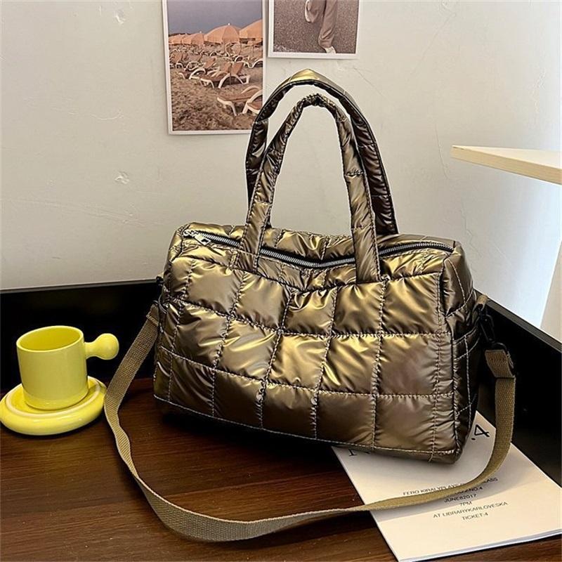 Large Capacity Women's Bag Lightweight Space Cotton Shoulder Crossbody Bag European American Down Bag For Women