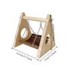 Funny Bite Resistant Wooden Hamster Swing Triangular Detachable Pet Hammock Natural Hamster Climbing for Gerbils Mice