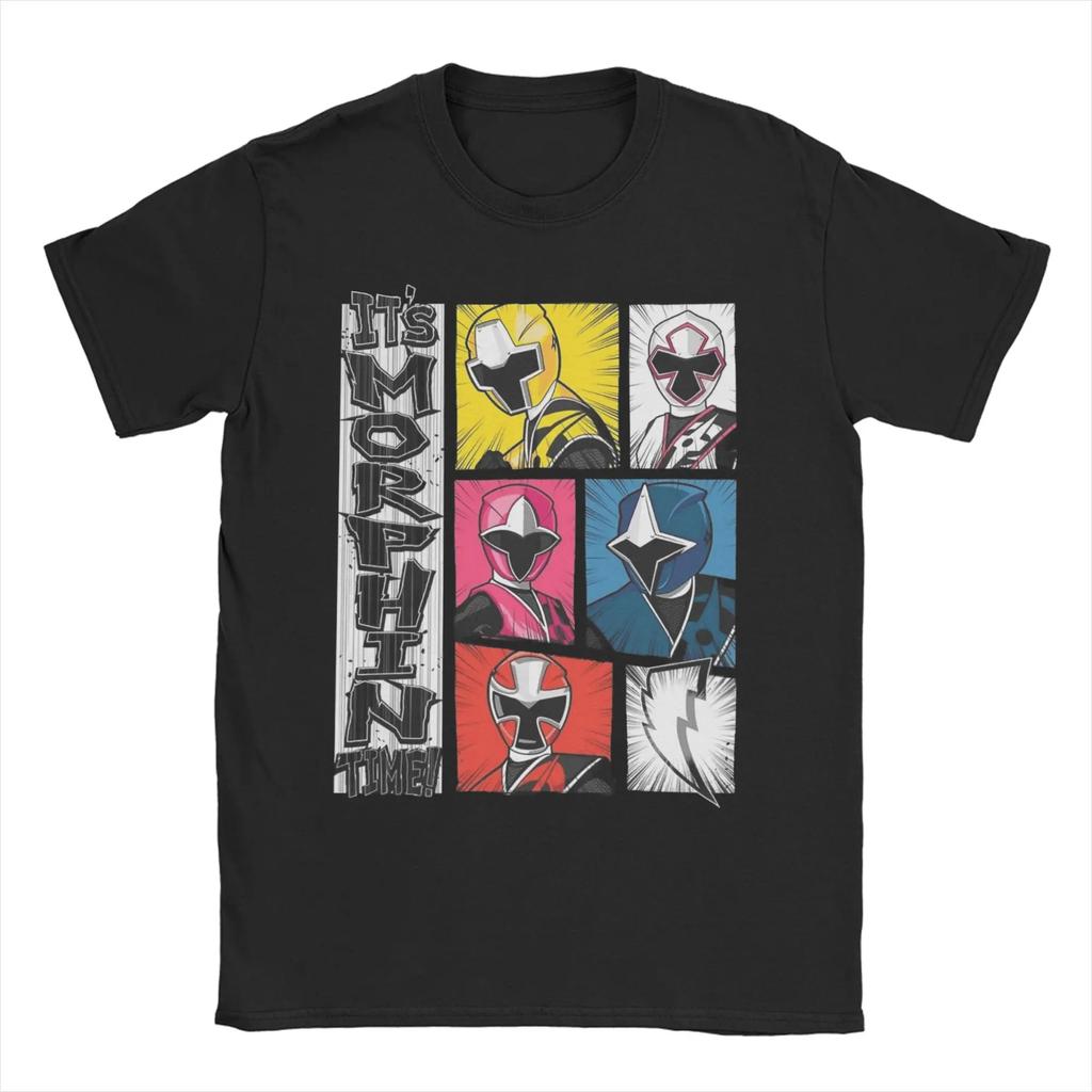 Unisex Unisexs Tshirts The Pink Power Rangers Vintage Pure Cotton Tee Shirt Short Sleeve T Shirts Crew Neck Clothing Party