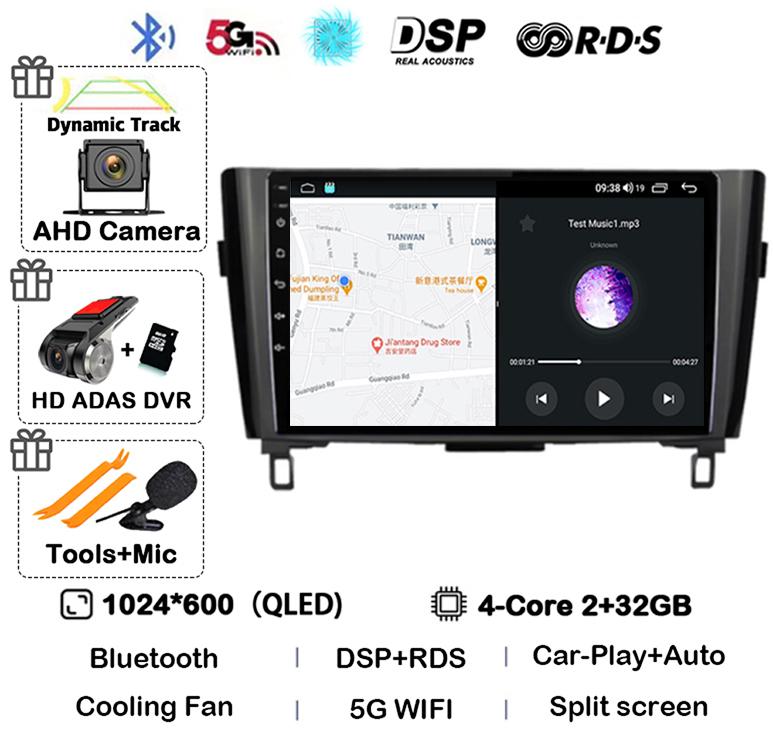 Android 14 Carplay Auto For Nissan X-Trail xtrail X - Trail 3 T32 Qashqai J11 2013-2022 Car Radio Multimedia Player GPS Stereo