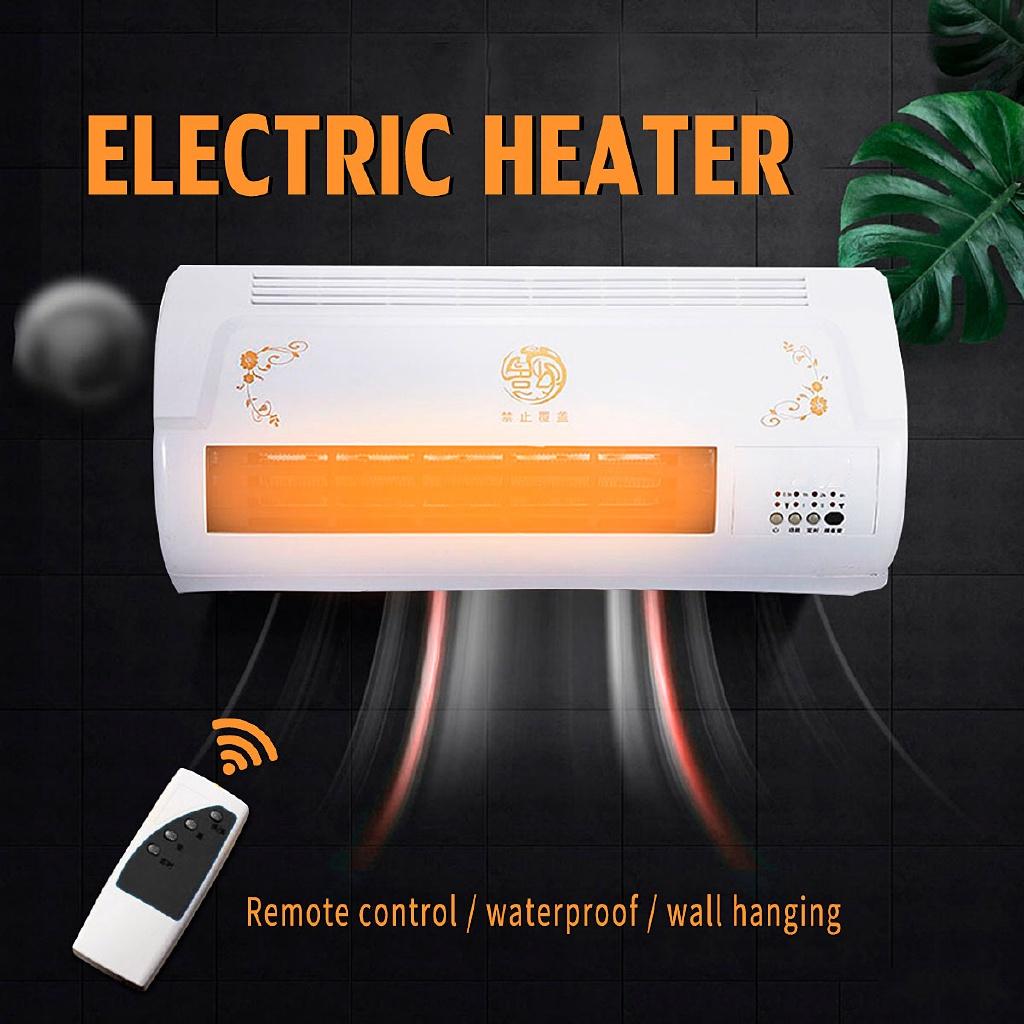 1000W/2000W Wall Mounted Heater Space Heating Air Conditioner Dehumidifier + Remote