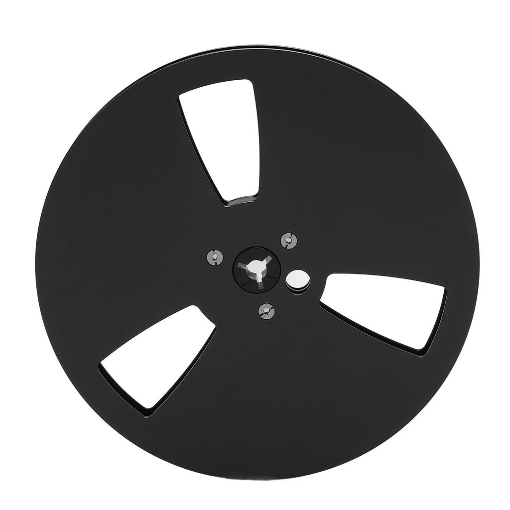 1 4 7 Inch Empty Tape Reel 3 Holes Aluminum Alloy Universal Open Sound Recording Tape Empty Reel for Recording Black