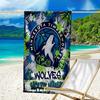 Custom Name Beach Towel Minnesota Logo Beach Towel, Soft Microfiber, Gift for Her/Him, Birthday, for Pool, Beach, Travel, Fan gifts