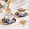 180ml Ceramic Coffee Cup Saucer European Style Flower and Bird Ceramic Cup Exquisite Afternoon Tea Flower Tea Coffee Mug Gifts