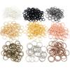 200 Stück 3/4/5/6/7/8/10 mm Metall DIY Schmuckzubehör Geschlossene/Offene Einzelöse Biegeringe & Sprengring für die Schmuckherstellung