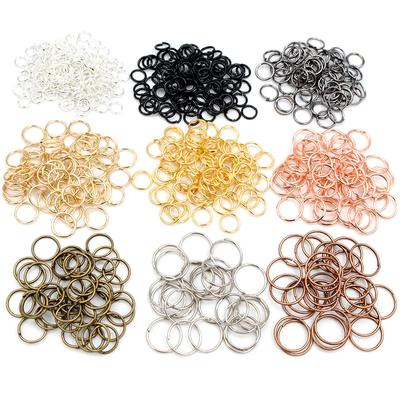 200pcs 3/4/5/6/7/8/10mm Metal DIY Jewelry Findings Closed/Open Single Loops Jump Rings & Split Ring for Jewelry Making