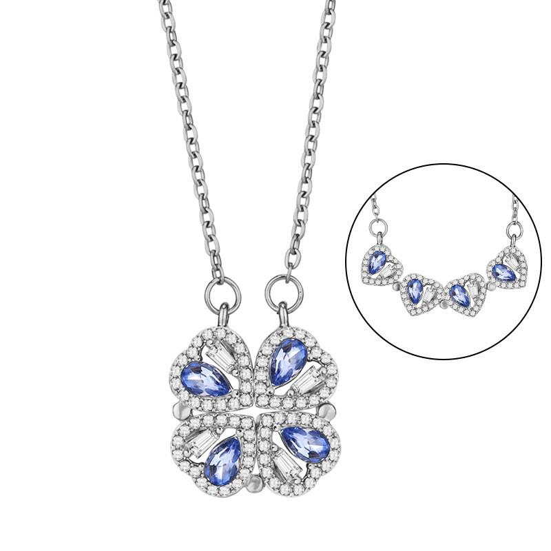 Elegant Four Leaf Clover Necklace For Women In Beautiful Rose Gold And Platinum Color Options