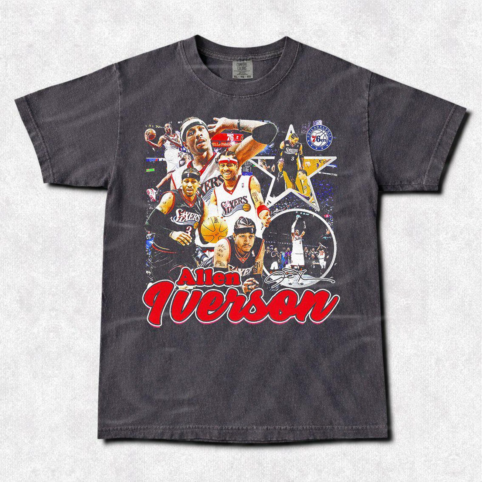 Allen Iverson Vintage Basketball T-Shirt: Legend Player Unisex Tee S