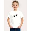 European sizes Creative Palm Print Boys' T-Shirt, Casual Short Sleeve Comfortable Summer Wear, Essential for Outdoor Sports
