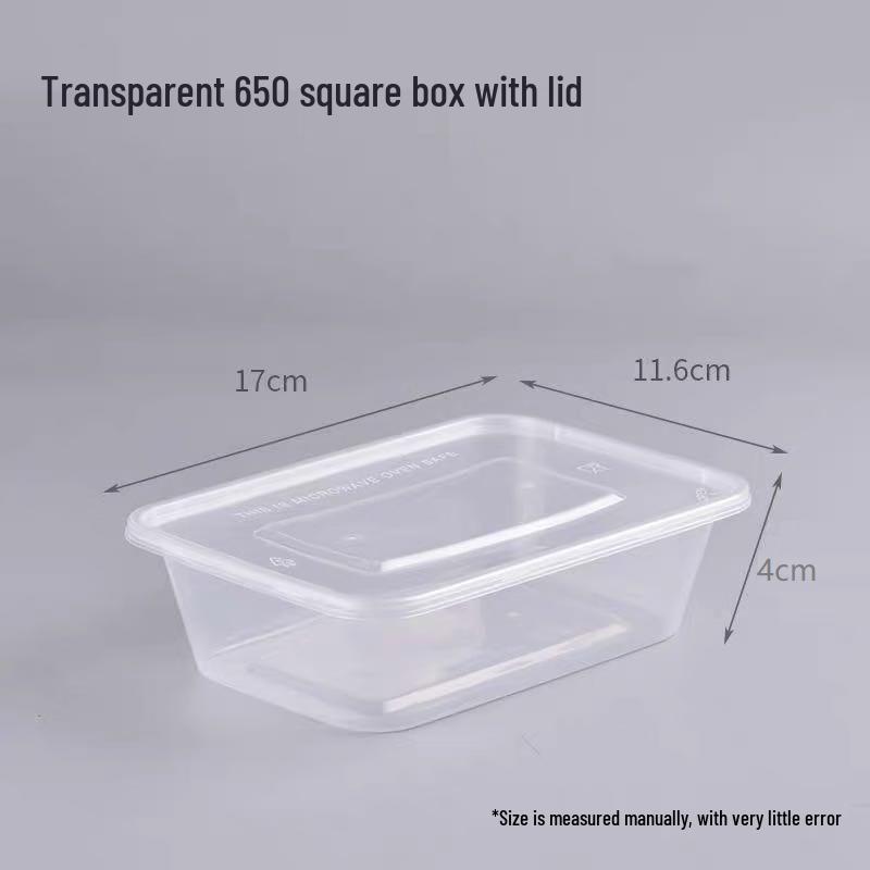 

Disposable Transparent Food Containers with Lids
