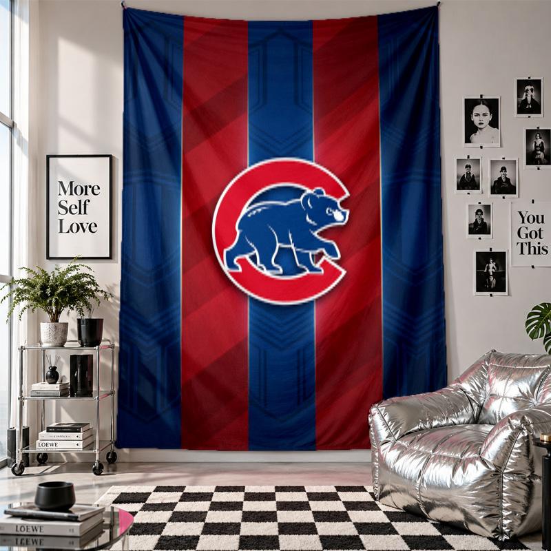 Chicago Cubs Wall Tapestry Home Decor Wall Hanging Cloth for Bedroom Living Room Background
