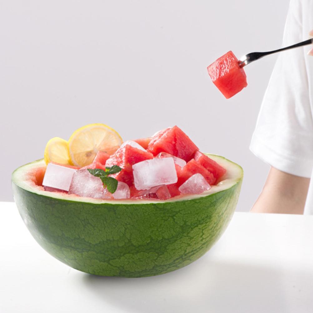 Vattenmelon Skärare Rivjärn 304 Rostfritt Stål Vattenmelon Tärningsskärare Fruktsallad Melon Skärare