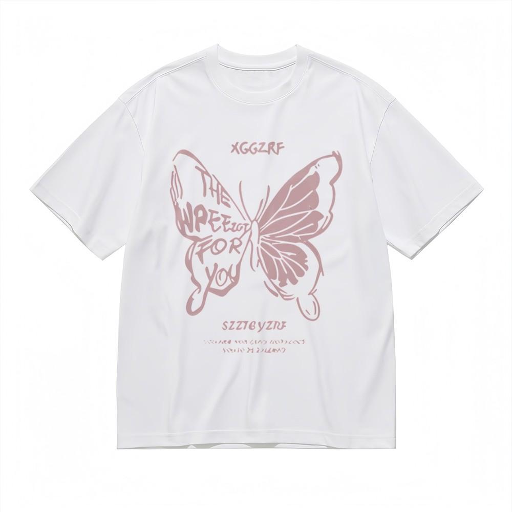 

Men s Trend Comfy Breathable Classic T-Shirt Delicate Wing Graphic Design Tee L