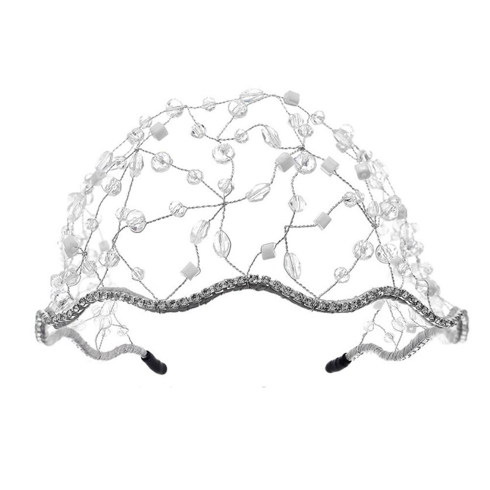 Wedding Headpieces Crystal Beads Hair Net Crown Elegant Headbands Bride Hair Bands  Party