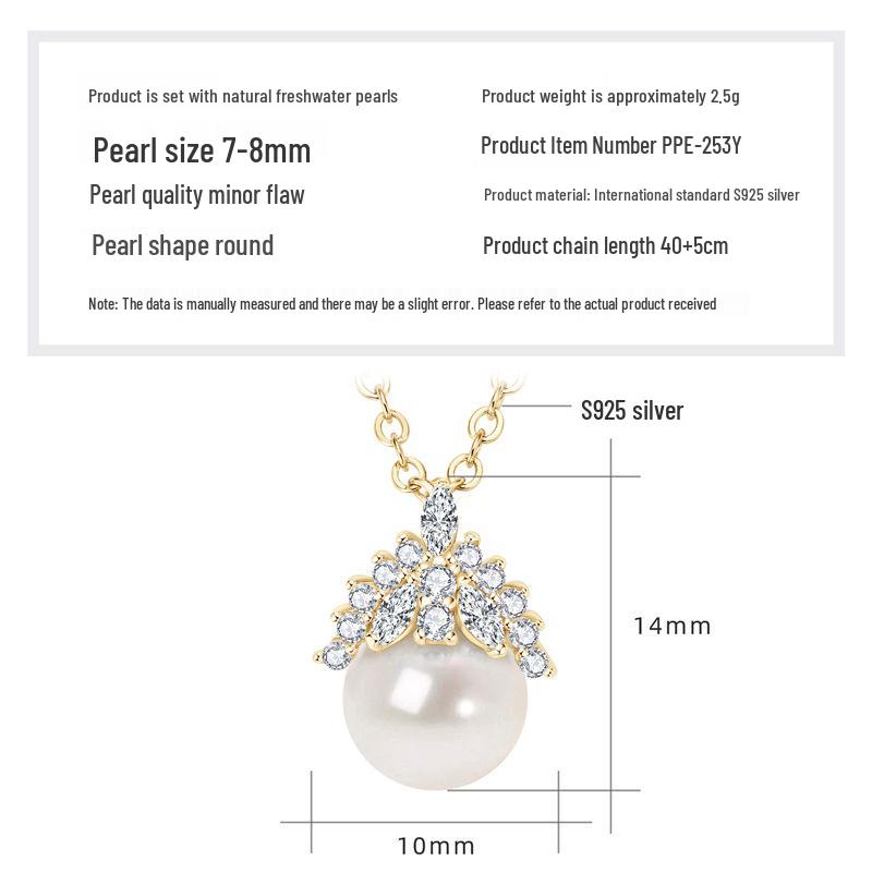 Double Layer Freshwater Pearl Choker Necklace, s925 Sterling Silver, 18k Gold Plated, Gift for Christmas and Qixi