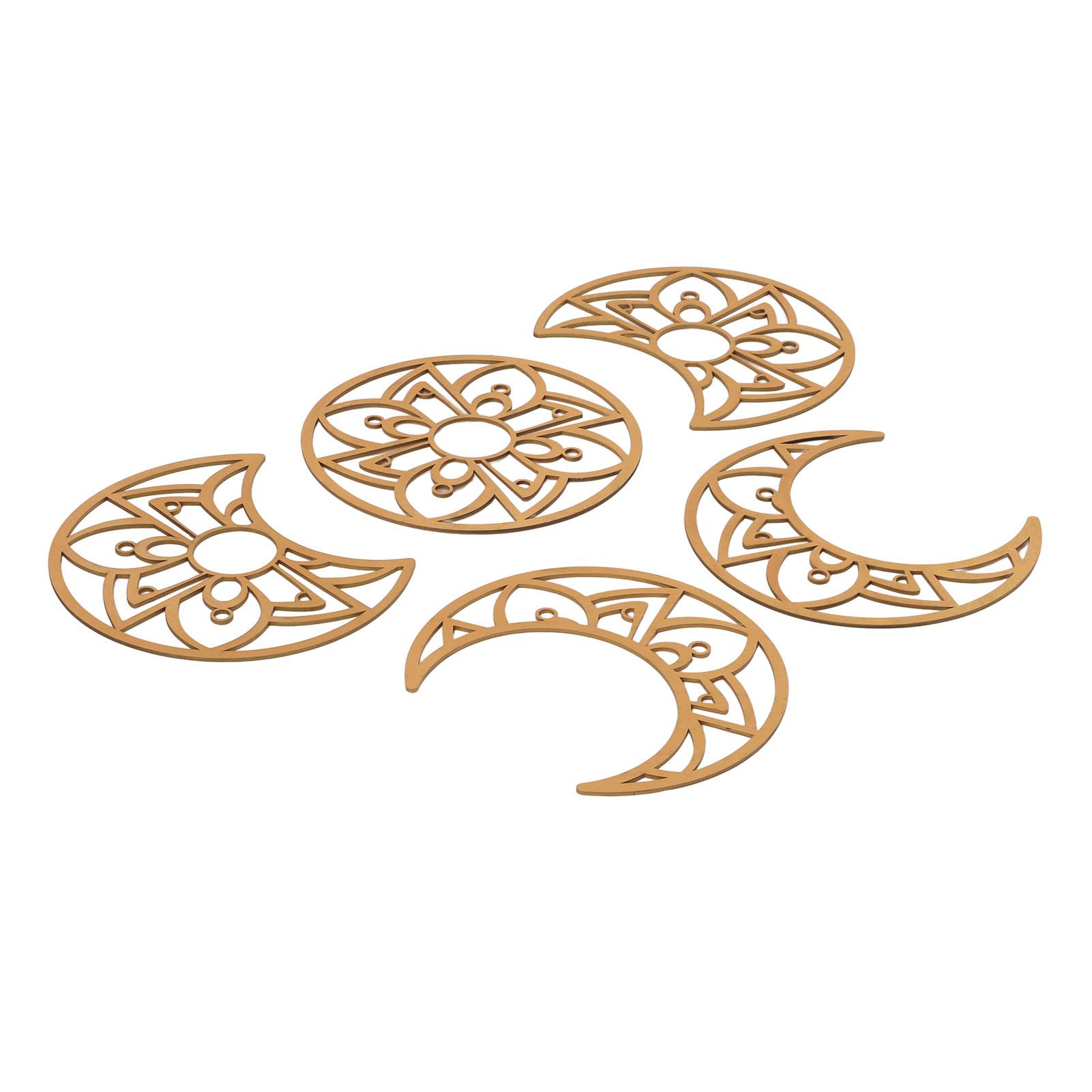 

Настенный декор «Фаза Луны» DIY Настенное искусство Деревянное украшение для гостиной, спальни, ресторанаЗолото Тип А