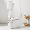 Women's Shoulder Bag Wave Embroidery Crossbody Camera Purse PU Leather Casual Phone Wallet Small Handbag for Ladies