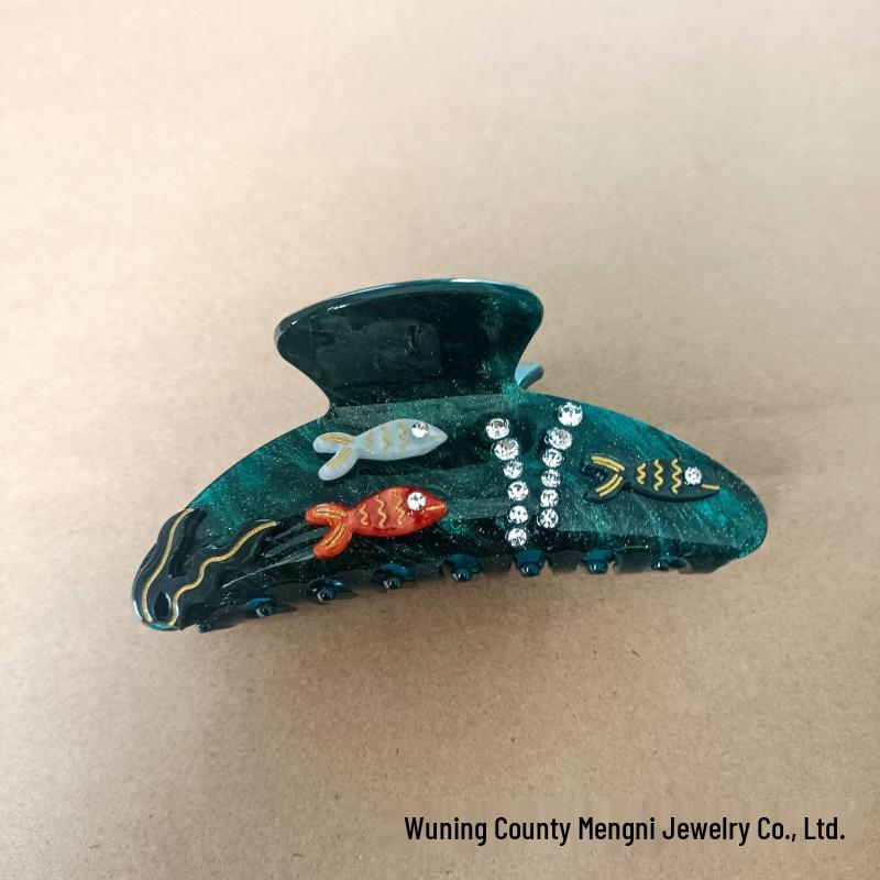 Elegancka spinka do włosów z cyrkoniami w kształcie rozgwiazdy i muszelkowa klamra do upięć