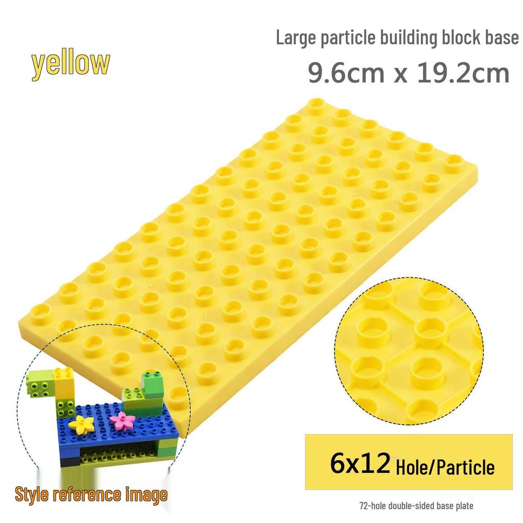 6x12 Double-Sided Large Particle Building Plate, Compatible with LEGO, Universal Road Assembly for Kids