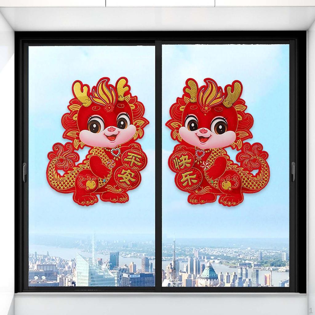 Chinese Year Blessing Door Sticker Wall Stickers Decals Window Clings for Store Spring